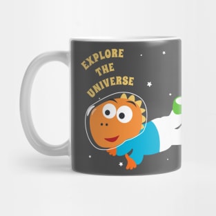 Cute dinosaur astronaut. Mug